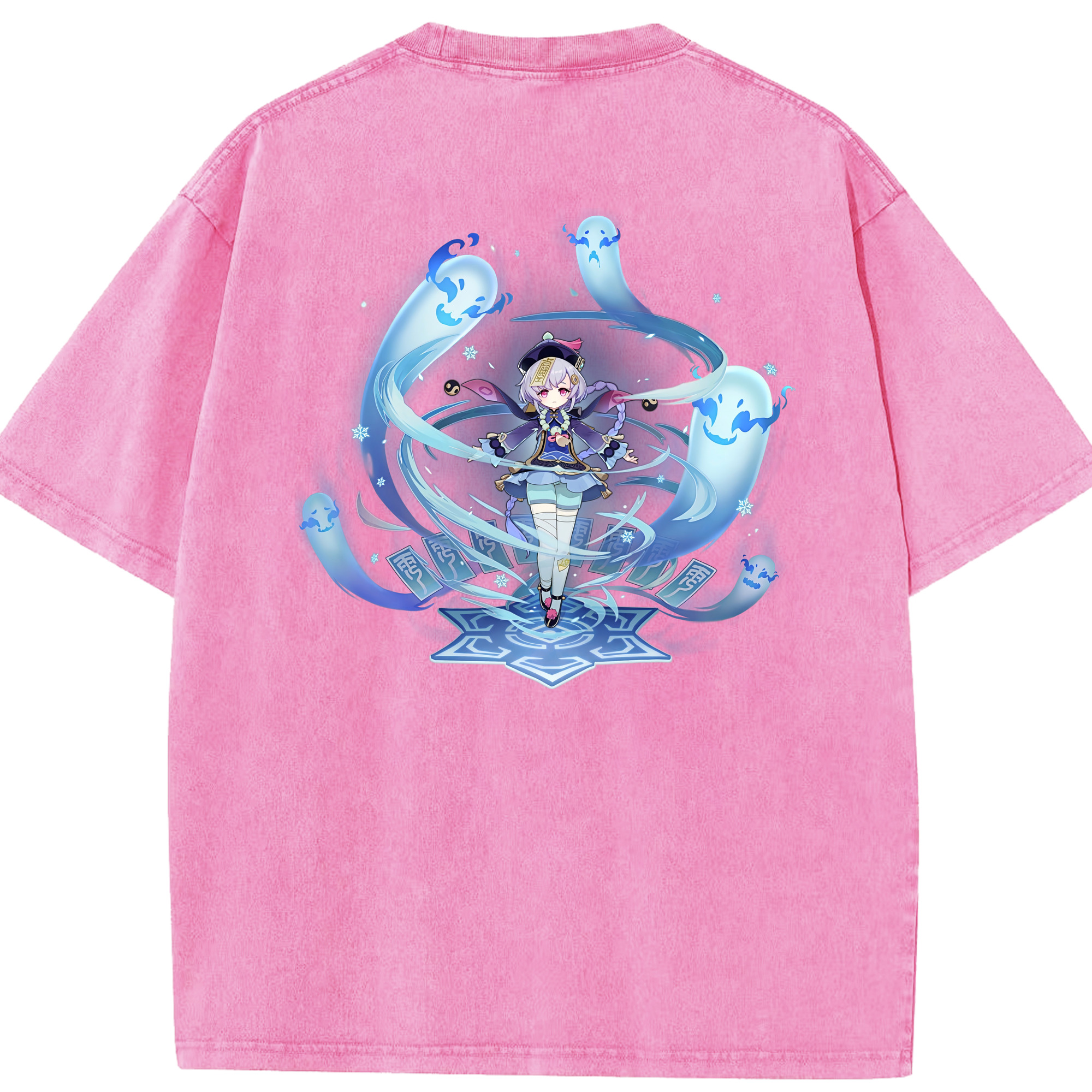 げんし神 七七 なな  genshin Nana 綿100% ヴィンテージ風 半袖Tシャツ（背面プリント）
